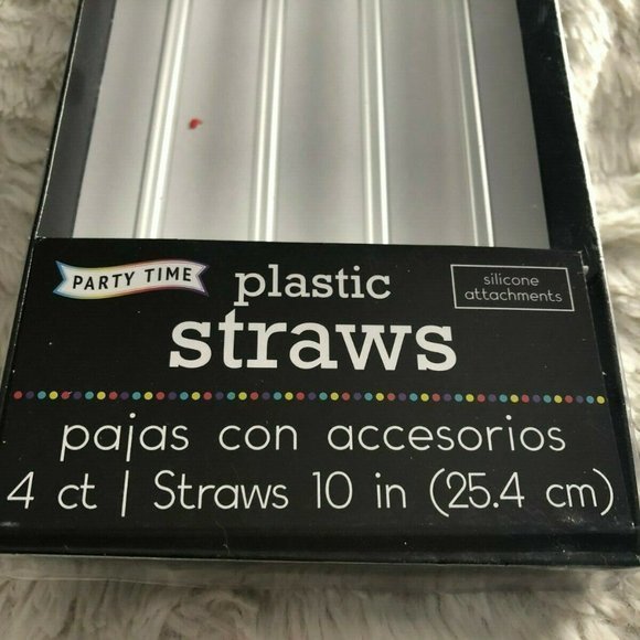 10" Reusable‎ Party Time Straws Gulp Chug Slurp - Picture 3 of 8